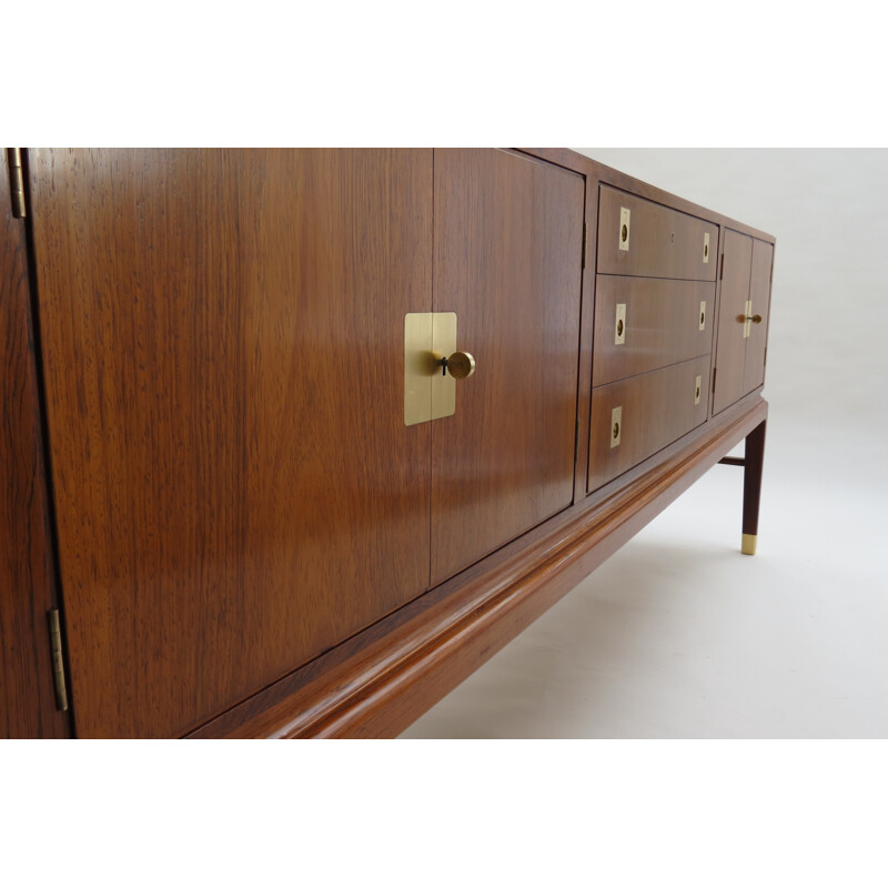 Danish sideboard in rosewood veneer and oak, Lysberg HANSEN and THERP - 1960s