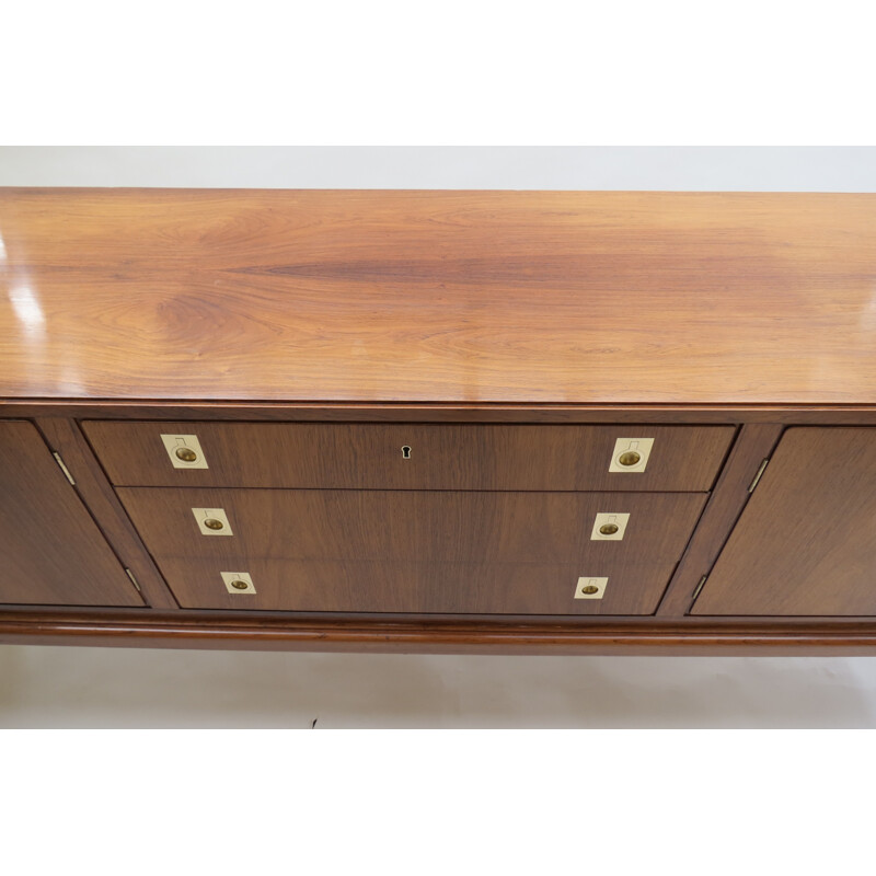 Danish sideboard in rosewood veneer and oak, Lysberg HANSEN and THERP - 1960s