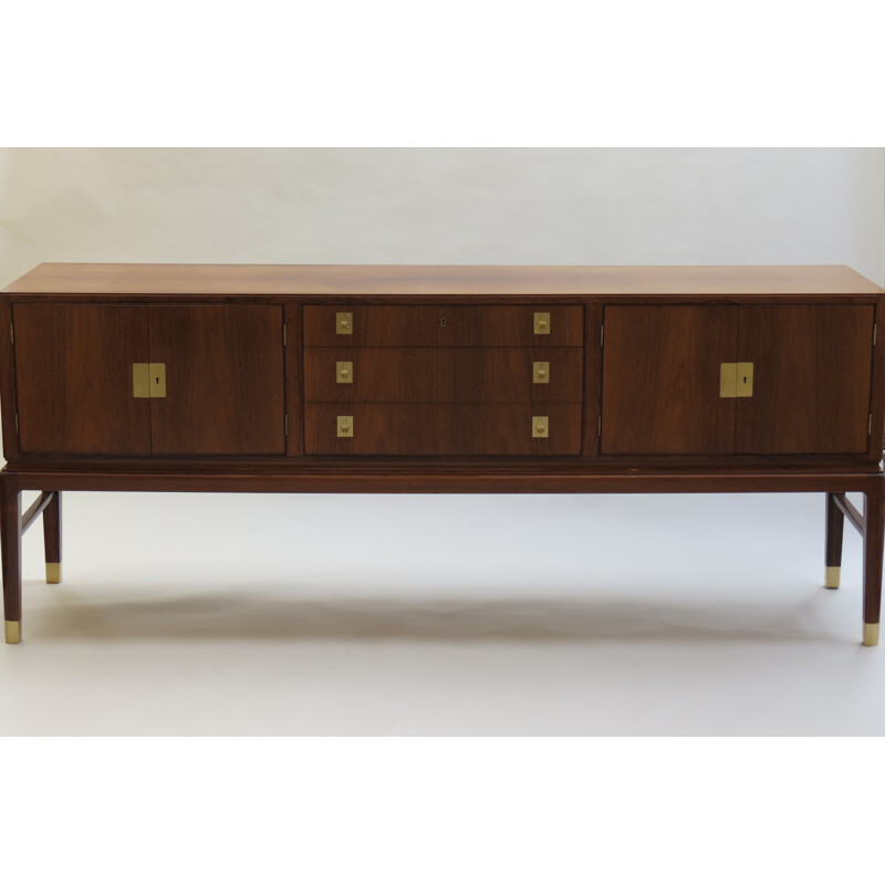 Danish sideboard in rosewood veneer and oak, Lysberg HANSEN and THERP - 1960s