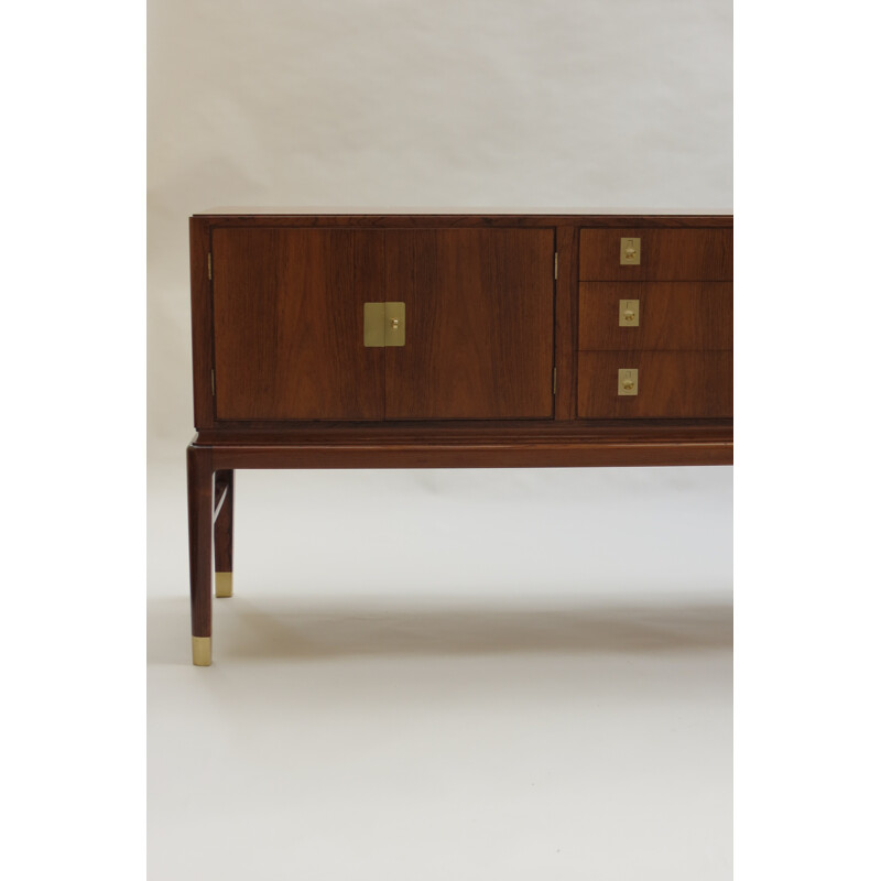 Danish sideboard in rosewood veneer and oak, Lysberg HANSEN and THERP - 1960s