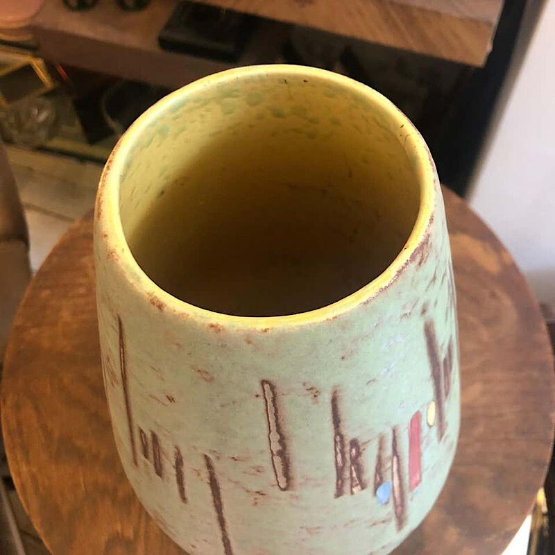 Vaso de cerâmica Vintage de Scheurich, Alemanha 1960