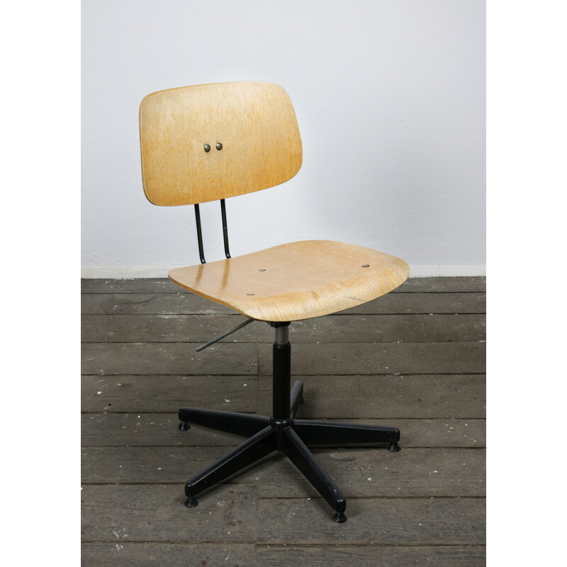 Vintage plywood office chair from Stol