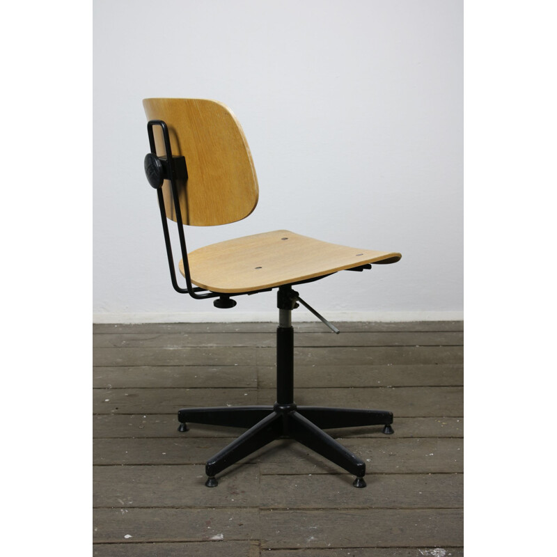 Vintage plywood office chair from Stol