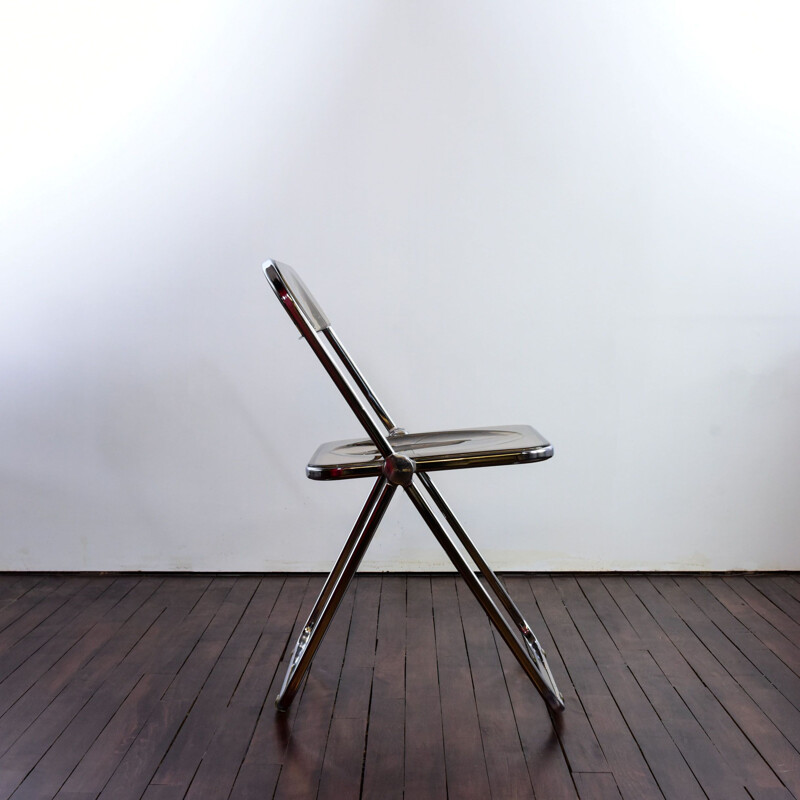 Set of 4 vintage Plia chairs by Giancarlo Piretti, 1960s