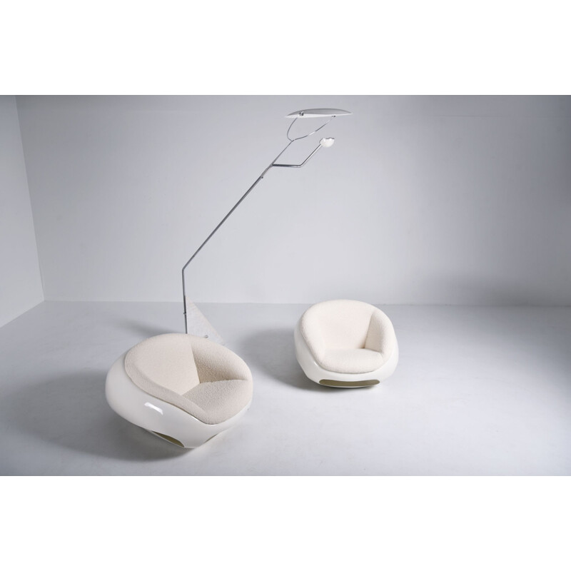 Set of 2 vintage Sculptural Fiberglass armchairs by Mario Sabot, 1969