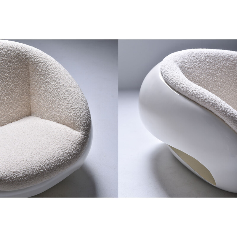 Set of 2 vintage Sculptural Fiberglass armchairs by Mario Sabot, 1969