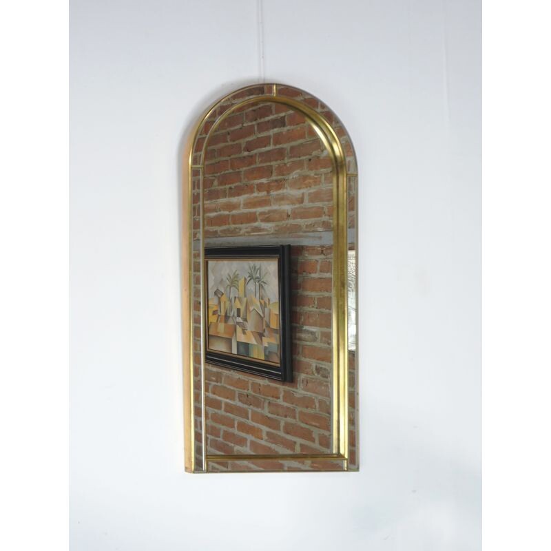 Vintage mirror with glass doors and arcade by Deknudt