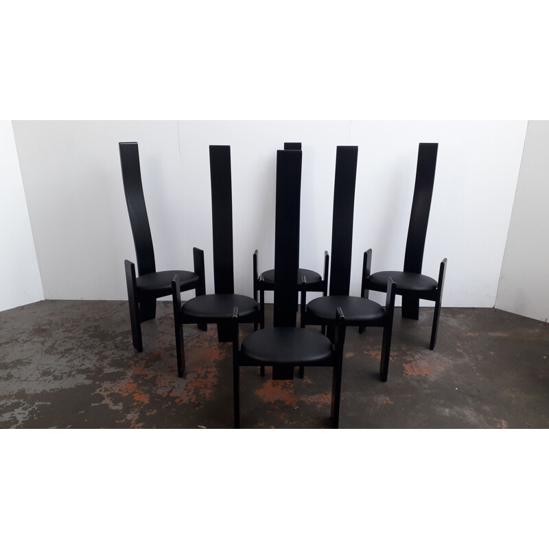 set of 6 vintage Golem Chairs 
