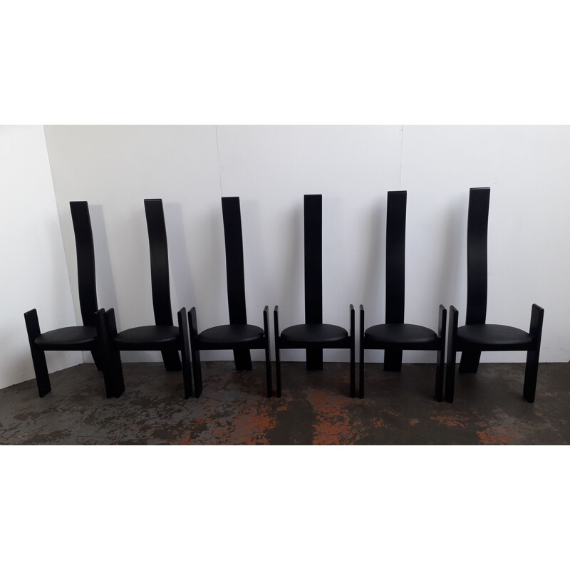 set of 6 vintage Golem Chairs 