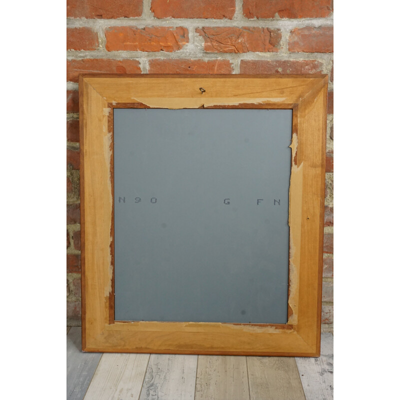 Miroir vintage rectangulaire en palissandre 1960