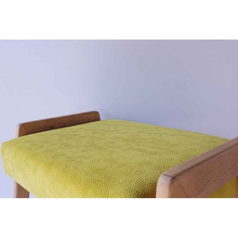 Vintage yellow stool, Denmark, 1960s