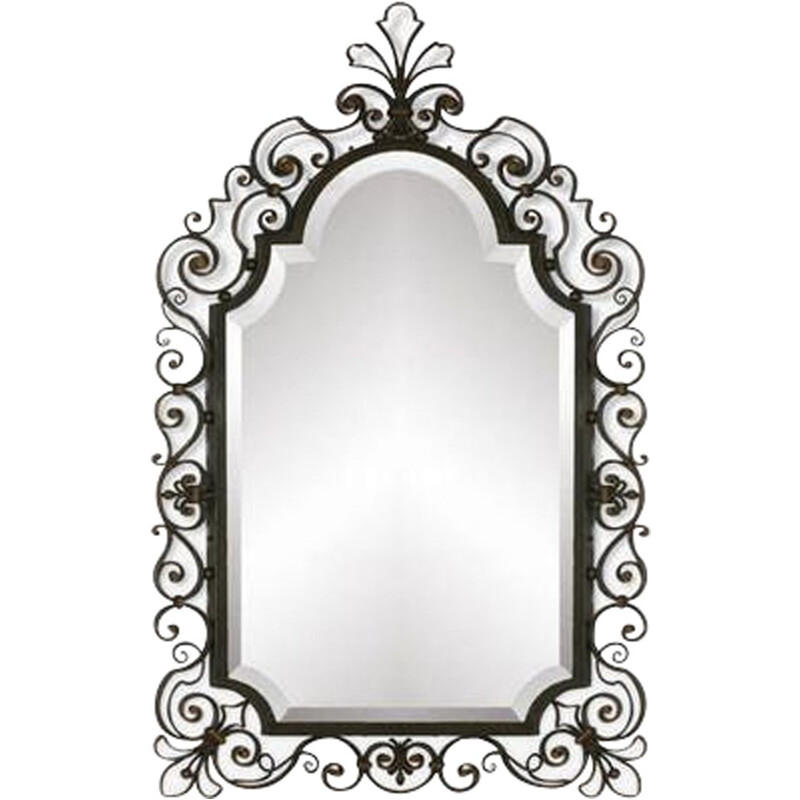 Vintage bevelled mirror 1950