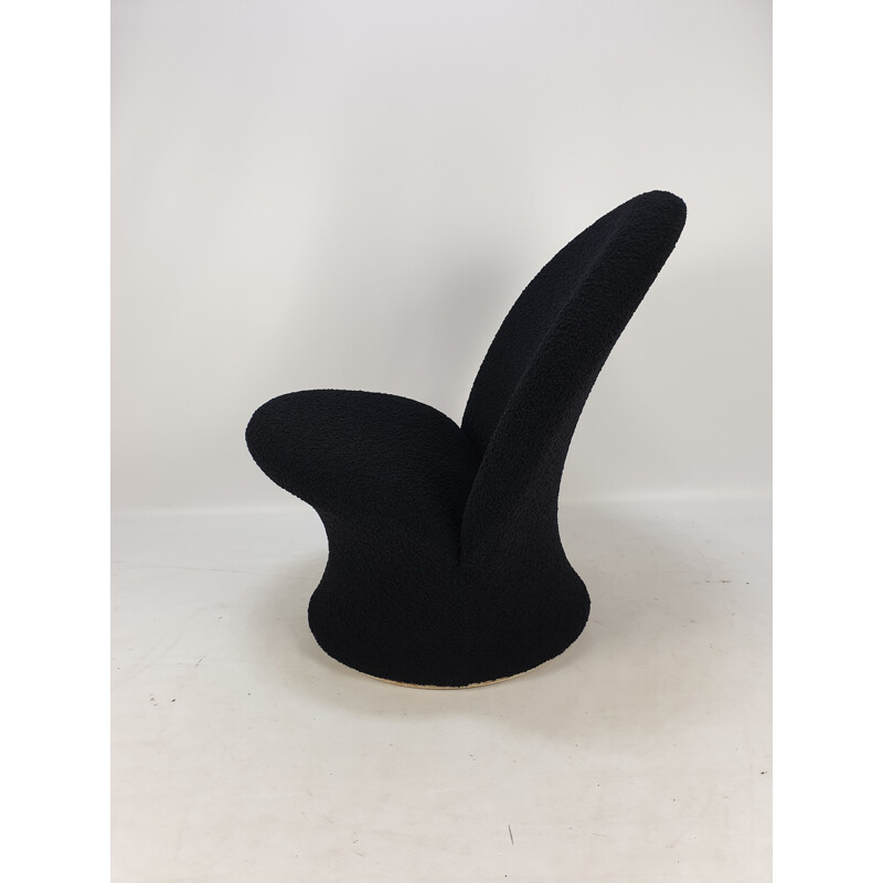Vintage black F572 Chair by Pierre Paulin for Artifort, 1967