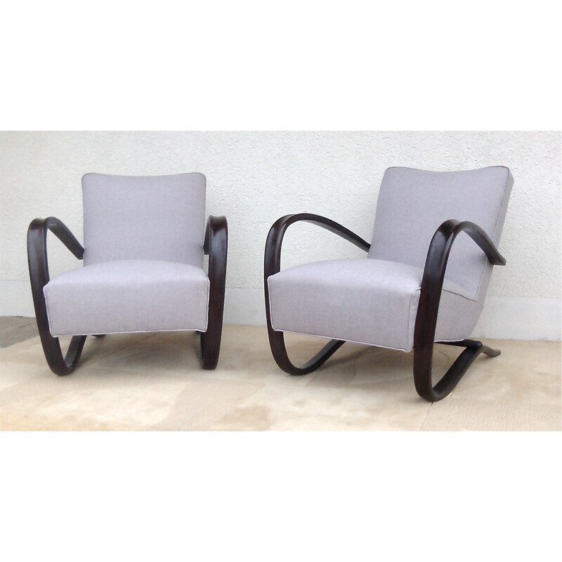 Set of 2 Thonet H269 easy chairs, Jindrich HALABALA - 1940s