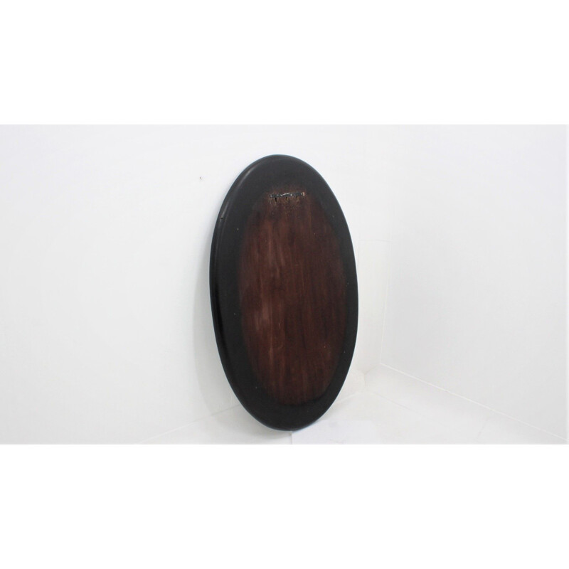 Miroir en bois laqué vintage, Italie, 1970