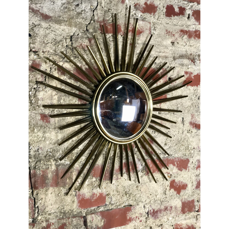 Vintage sun mirror by Gilbert Poillerat