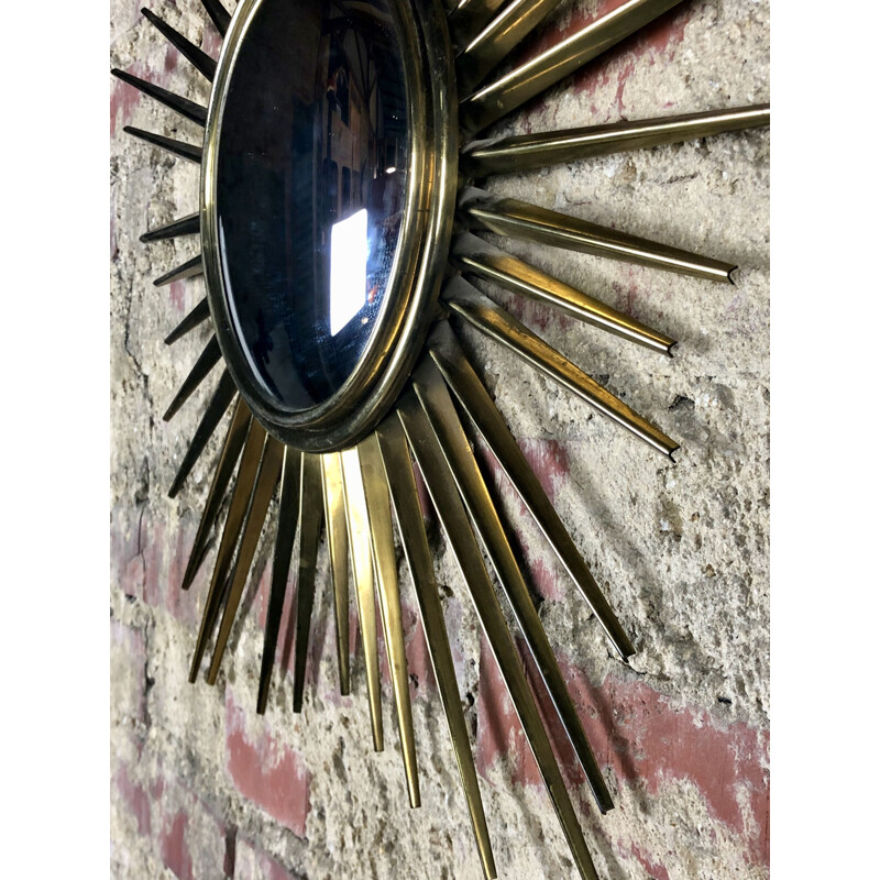 Miroir soleil vintage par Gilbert Poillerat