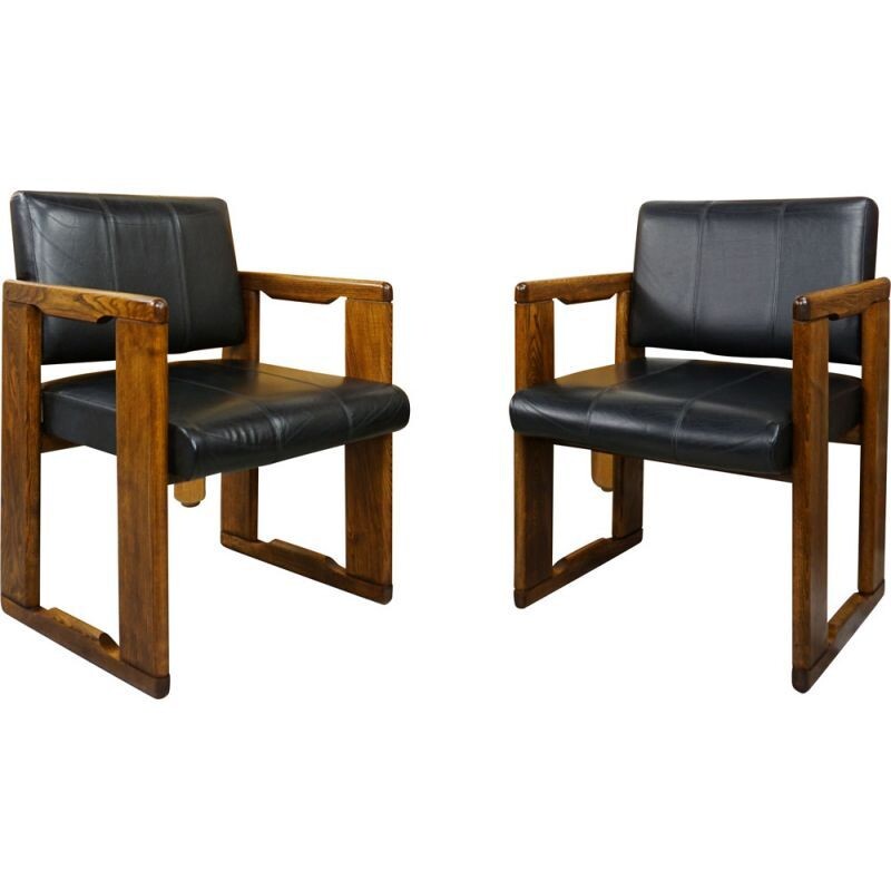 Pair of vintage armchairs model Dialogo by Afra & Tobia Scarpa, 1970s