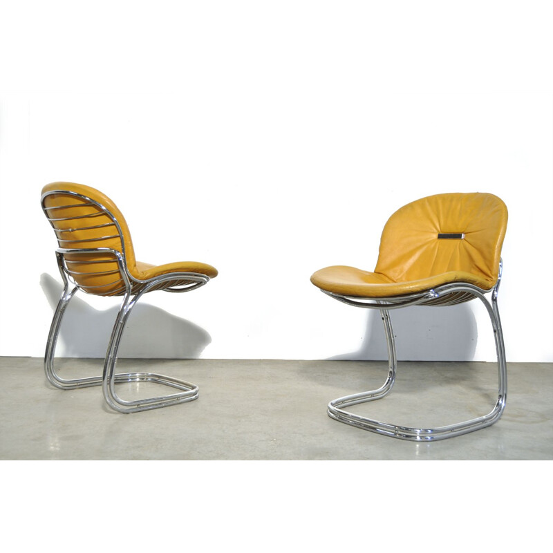 Set of 2 Sabrina dining chairs By Gastone Rinaldi For Rima, Italy, 1970s