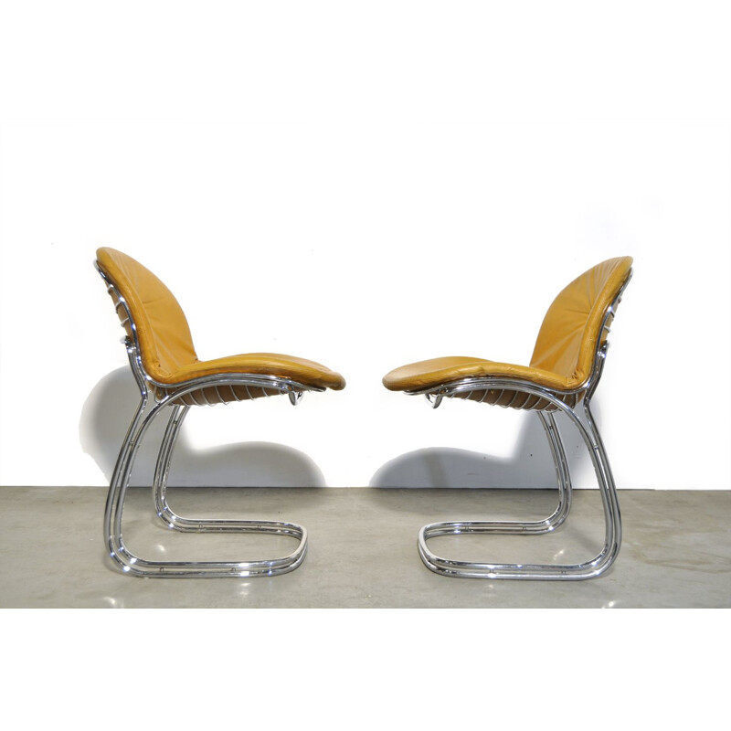 Set of 2 Sabrina dining chairs By Gastone Rinaldi For Rima, Italy, 1970s