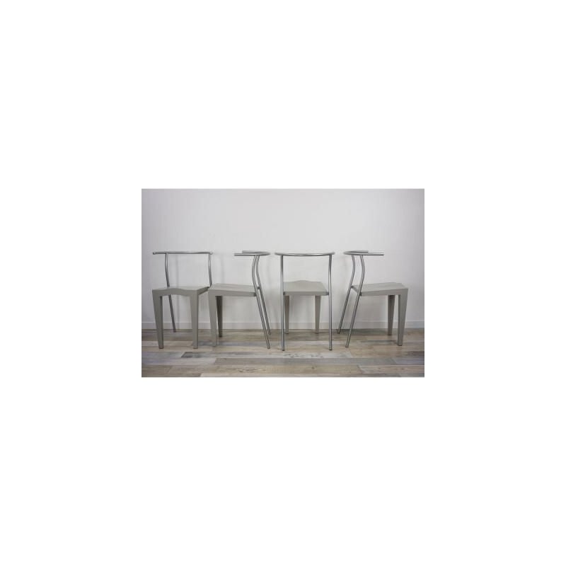 Ensemble de 4 chaises vintage Dr Glob par Philippe Starck pour Kartell, 1980s