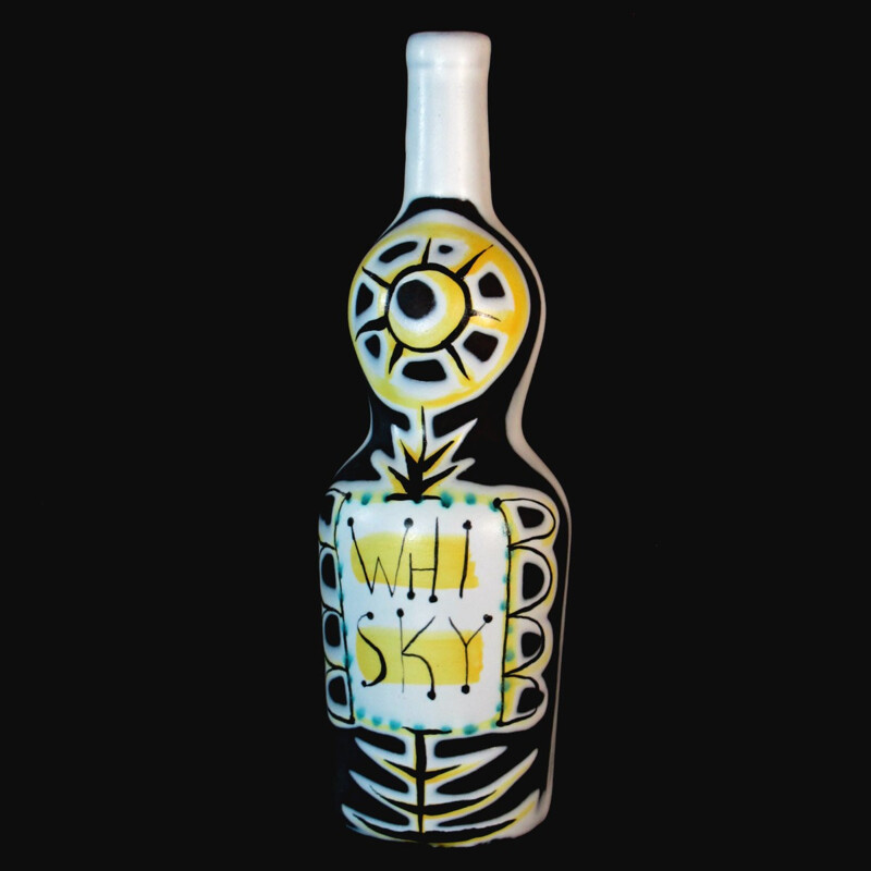 Vase-earthenware bottle, Roger Capron - 1950s 