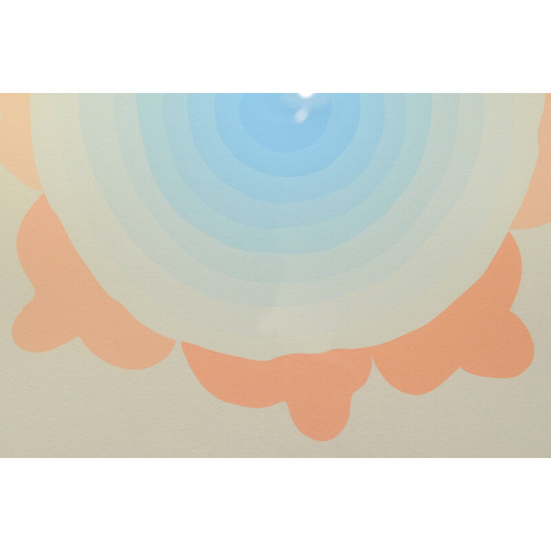 "Soleil" abstract serigraphy, MARCUS - 1980s