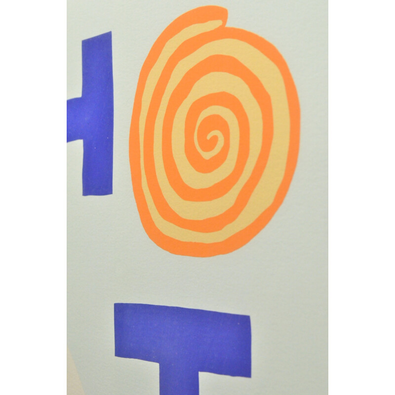 "Soleil" abstract serigraphy, MARCUS - 1980s