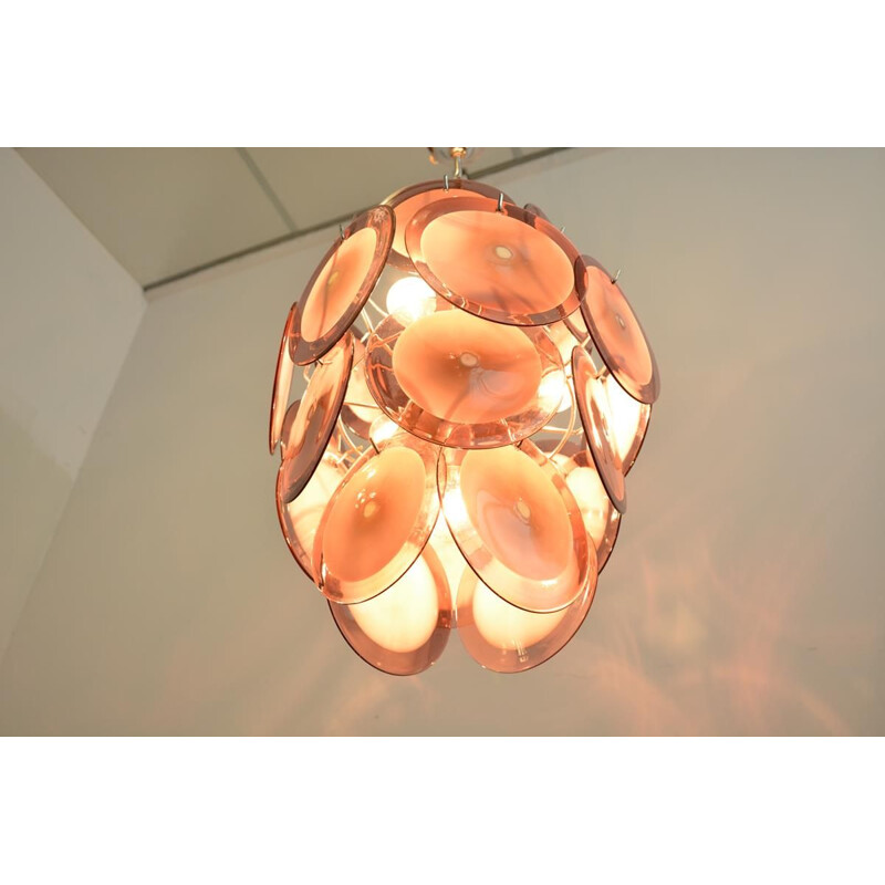 Vintage chandelier in Murano glass by Gino Vistosi 1960