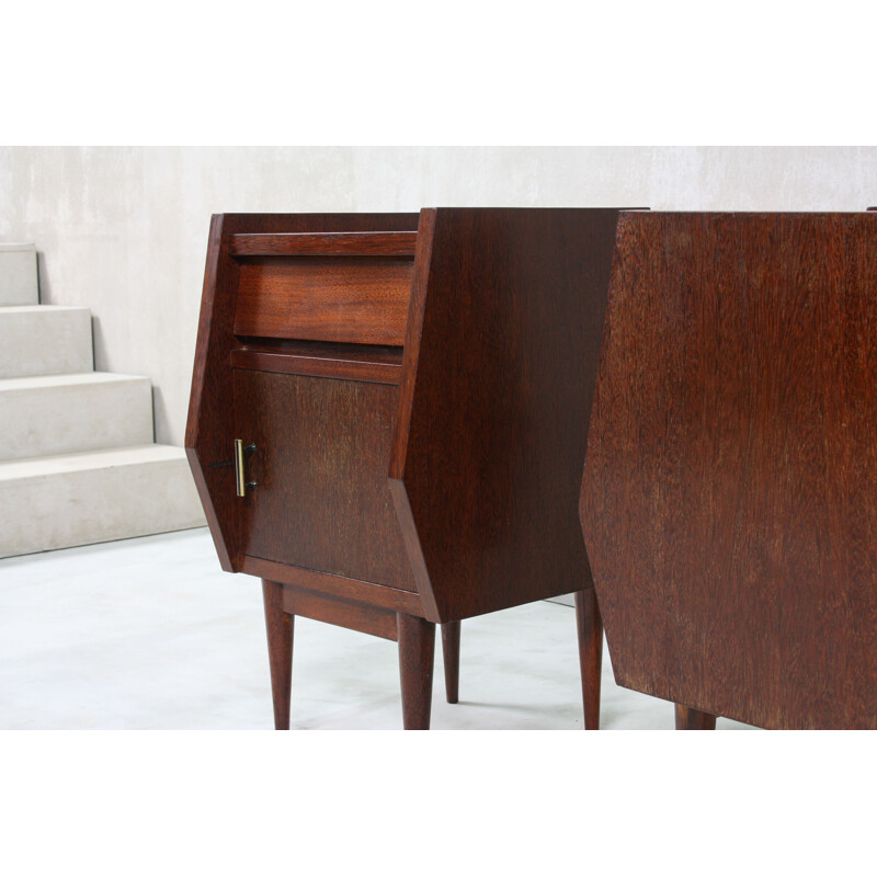 Pair of Portuguese Vintage Bedside Tables, 1950