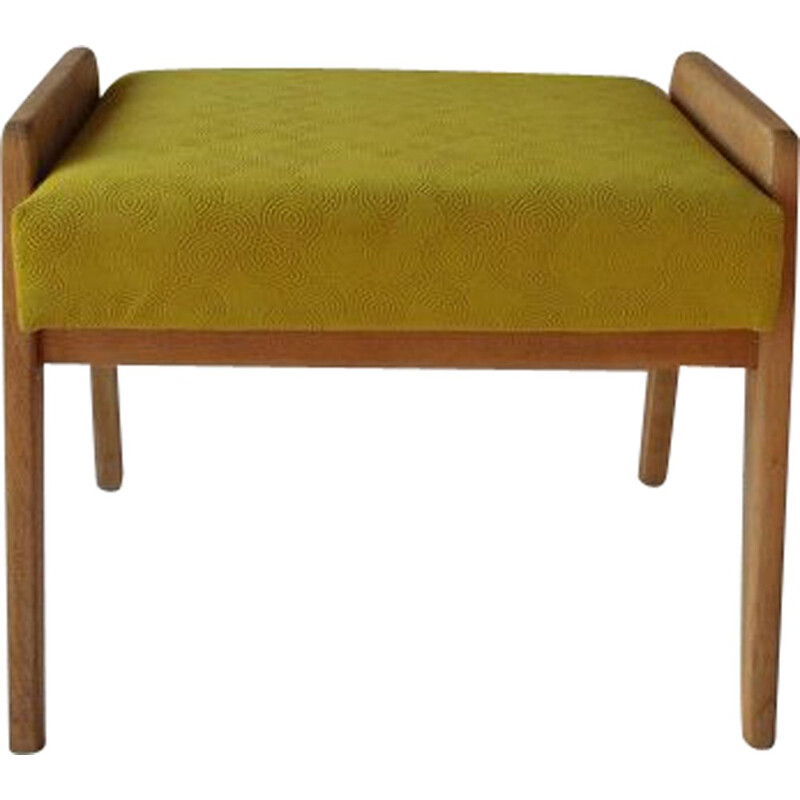 Vintage yellow stool, Denmark, 1960s