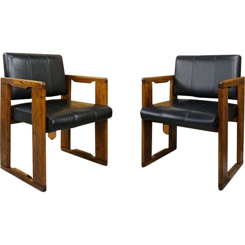 Pair of vintage armchairs model Dialogo by Afra & Tobia Scarpa, 1970s