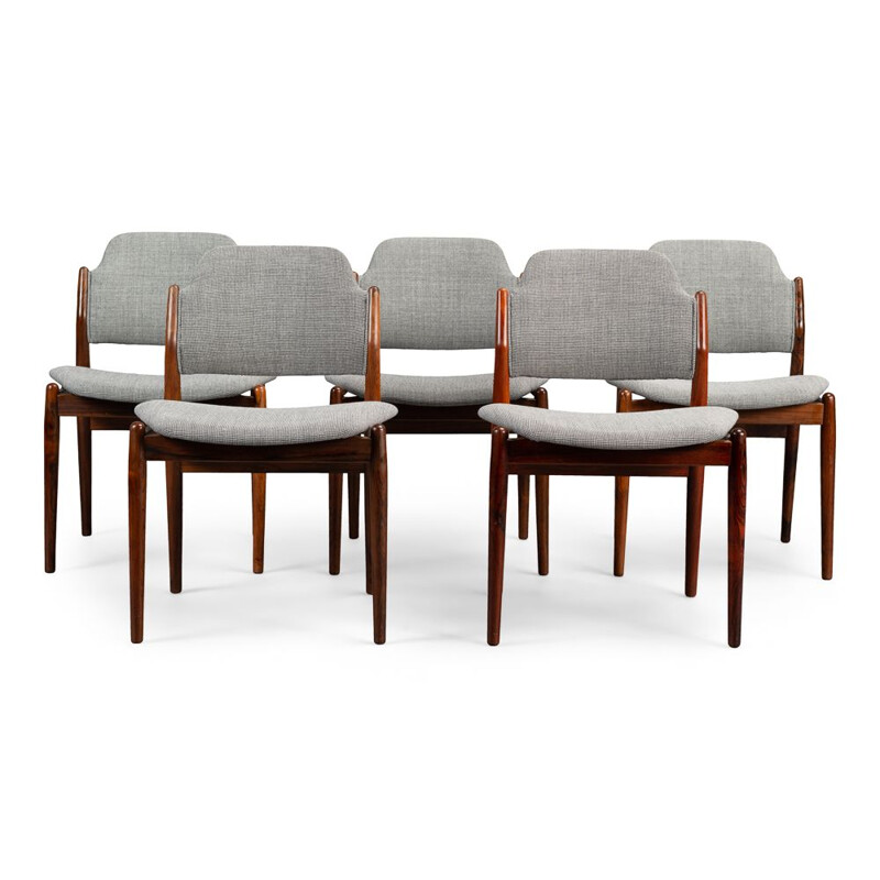 set of 5 Vintage Rosewood N 62 Dining Chairs by Arne Vodder for Sibast, 1950 