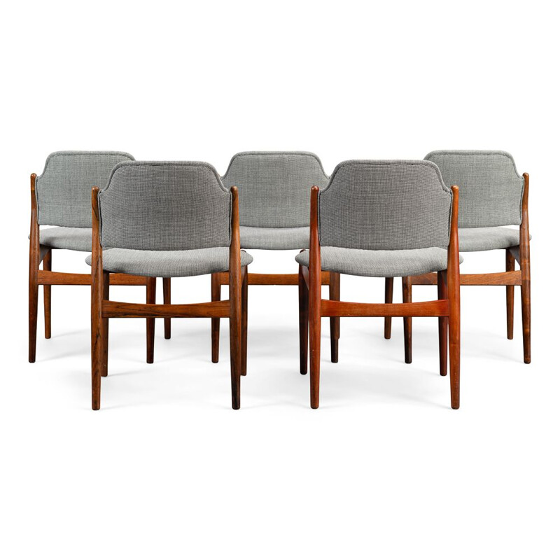 set of 5 Vintage Rosewood N 62 Dining Chairs by Arne Vodder for Sibast, 1950 