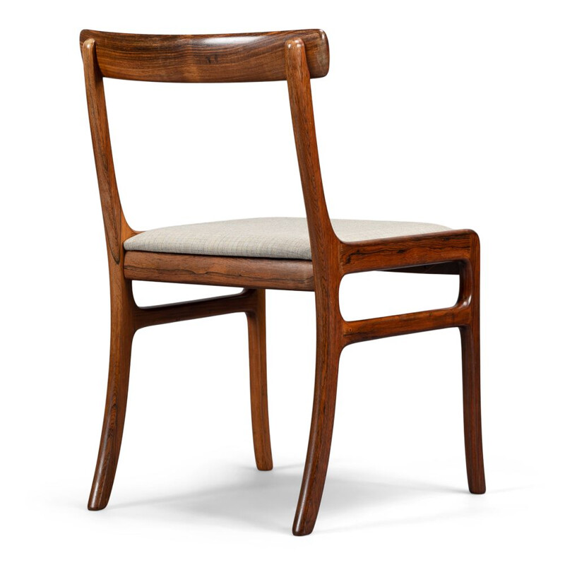 Lot de 4 chaises de salle à manger vintage Rungstedlund en palissandre par Ole Wanscher pour PJ Denmark