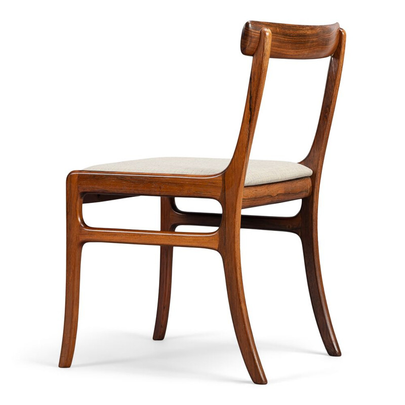 Lot de 4 chaises de salle à manger vintage Rungstedlund en palissandre par Ole Wanscher pour PJ Denmark