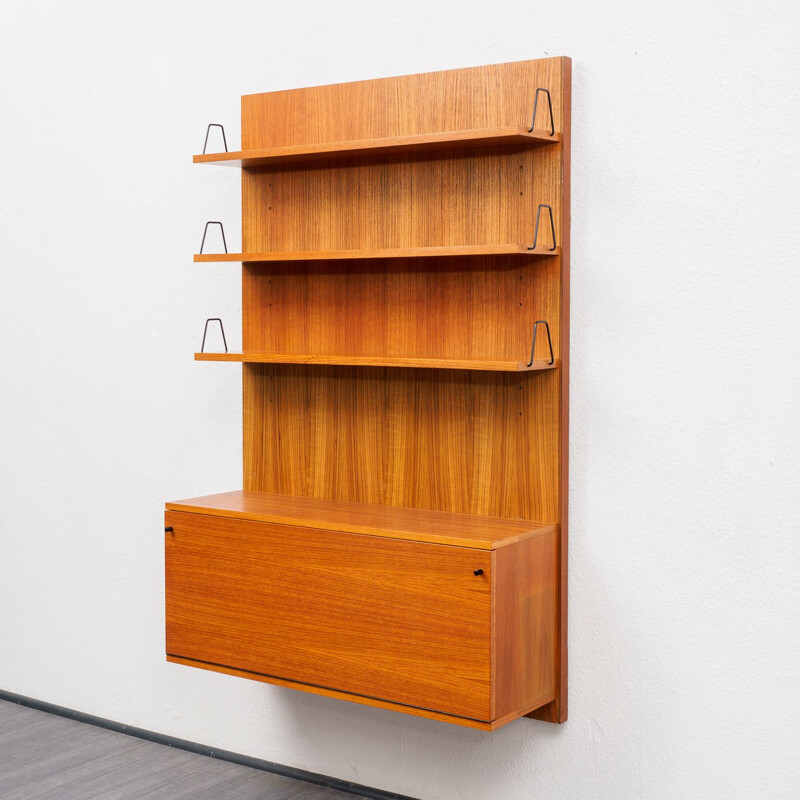 Vintage teak shelving system, modular 1960