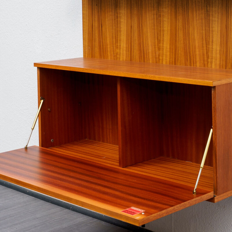 Vintage teak shelving system, modular 1960