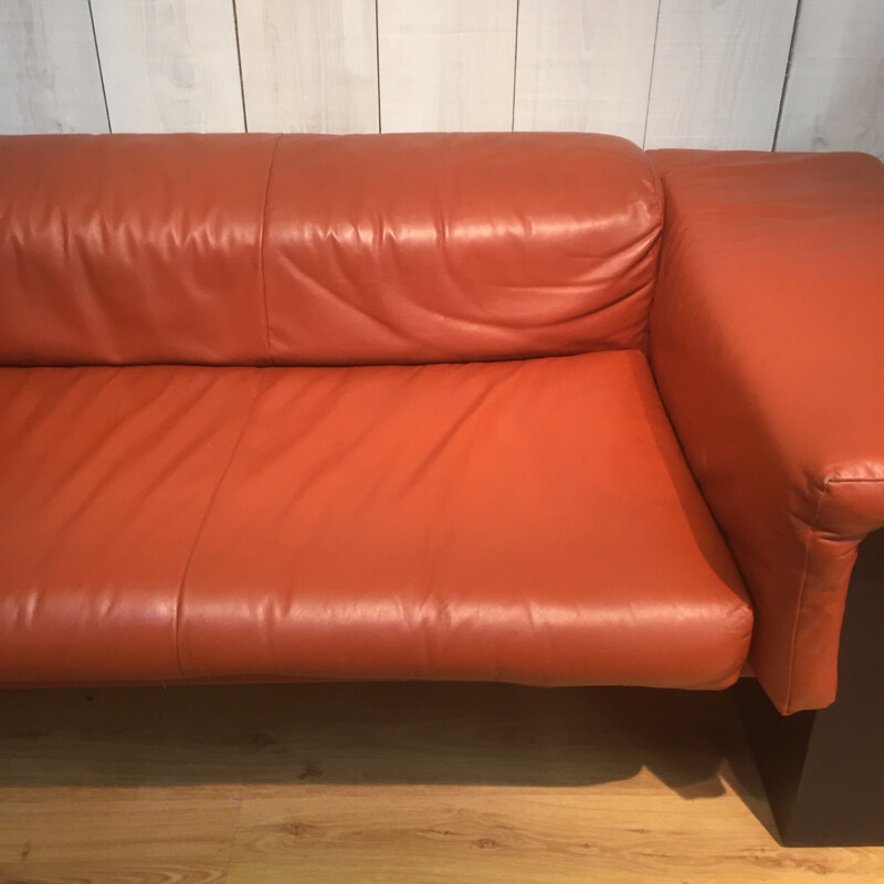 Knoll "Brigadier" 3-seater sofa in leather, Cini BOERI - 1972