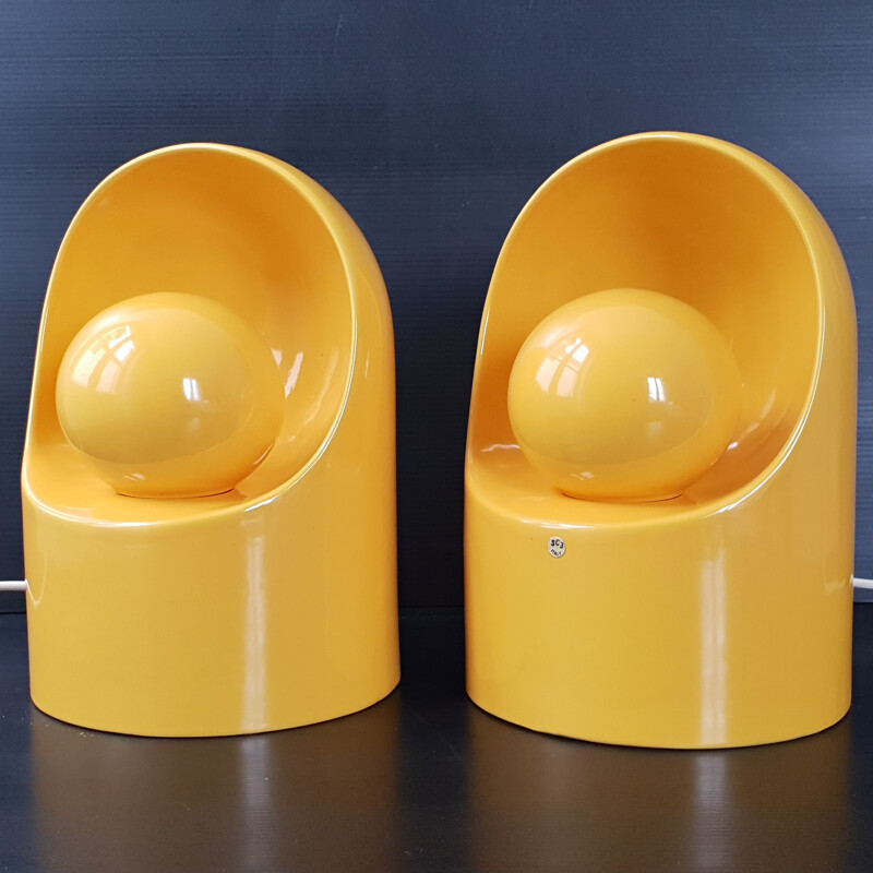 Pair of vintage lamps SC3 by Marcello Cuneo for Gabbianelli, 1960
