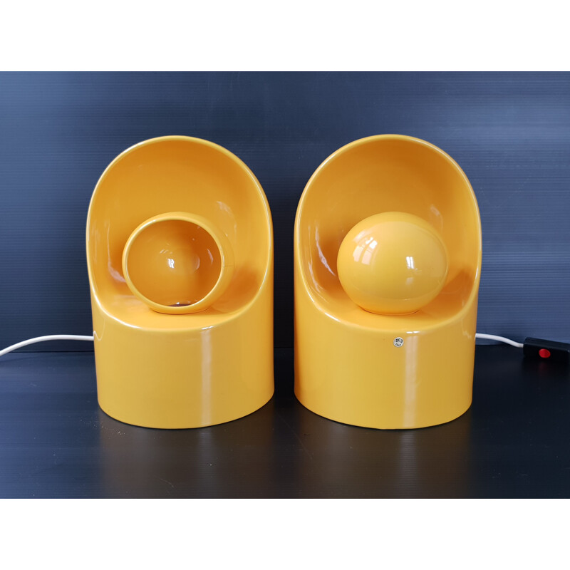 Pair of vintage lamps SC3 by Marcello Cuneo for Gabbianelli, 1960