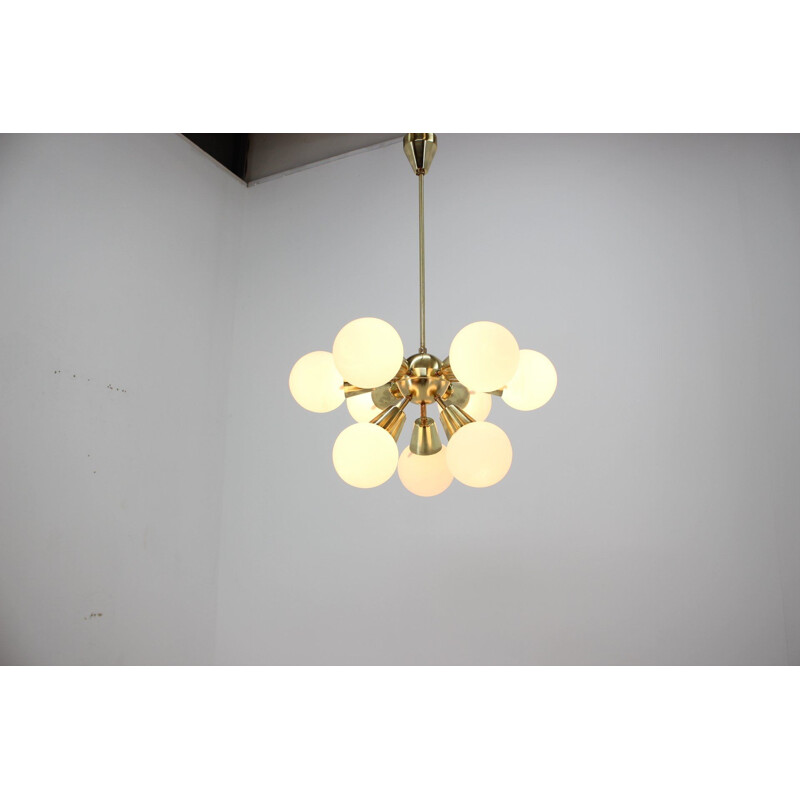 Vintage Sputnik chandelier, Czechoslovakia 1970