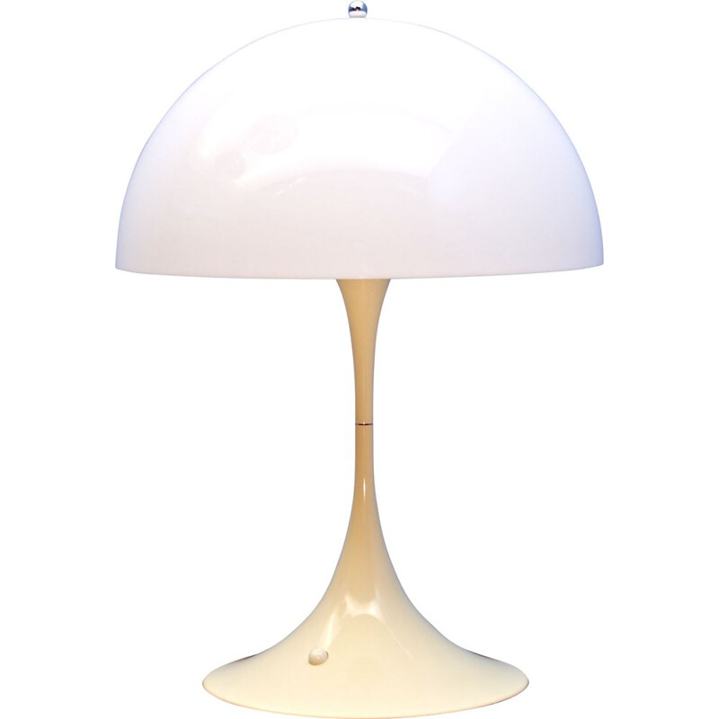 Vintage early edition table lamp "Panthella" in white by Louis Poulsen for Verner Panton, 1970