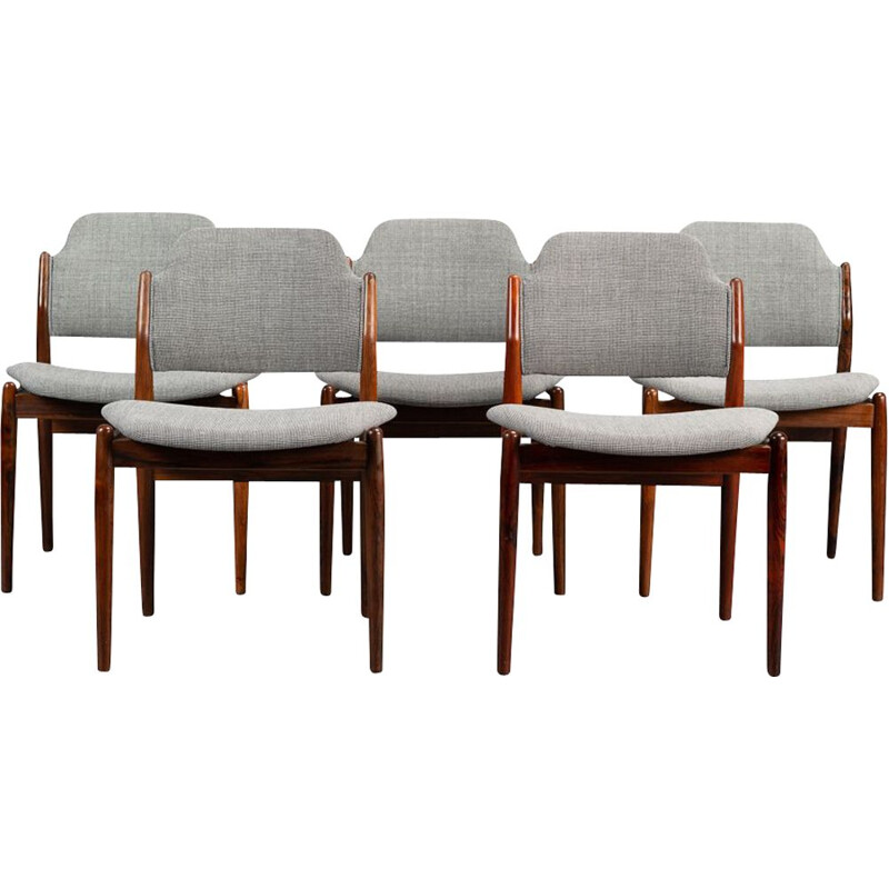 set of 5 Vintage Rosewood N 62 Dining Chairs by Arne Vodder for Sibast, 1950 