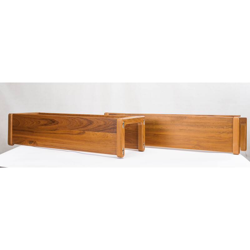 Set of 2 vintage Teak Wall Shelves, 1960