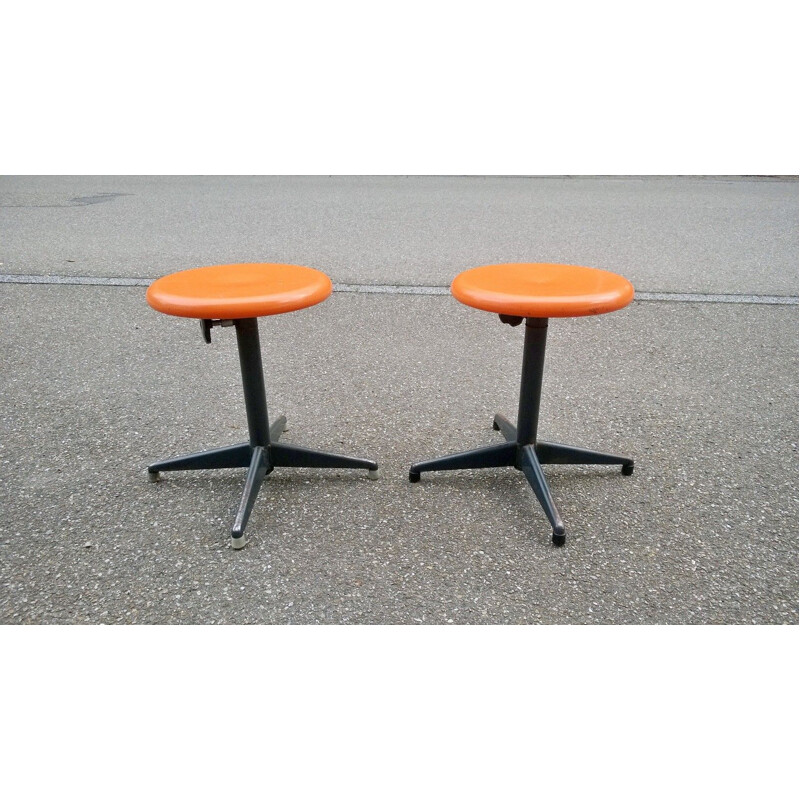 Set of 2 vintage stools, 1970s