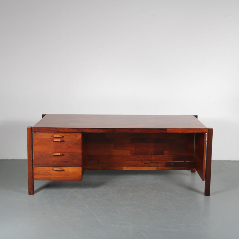 Vintage desk in wood by Jorge Zalszupin from by L'Atelier San Paulo, 1960s