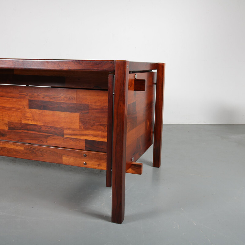 Vintage desk in wood by Jorge Zalszupin from by L'Atelier San Paulo, 1960s