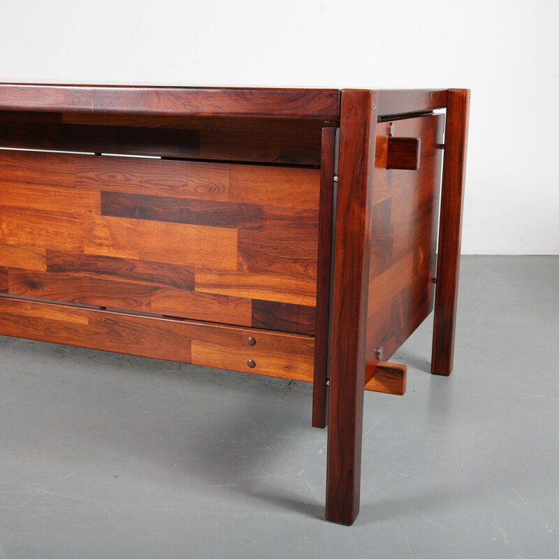 Vintage desk in wood by Jorge Zalszupin from by L'Atelier San Paulo, 1960s