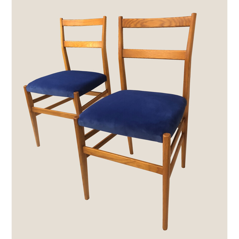 Set of 6 vintage Leggera chairs by Gio Ponti 1950